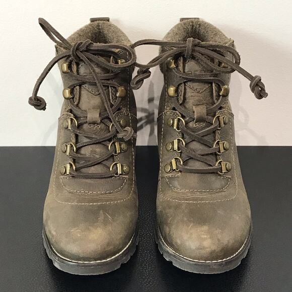 Sperry Celeste Bliss Wedge Ankle Lace Up Bootie Canteen Green Women's Size 7 - Picture 6 of 14